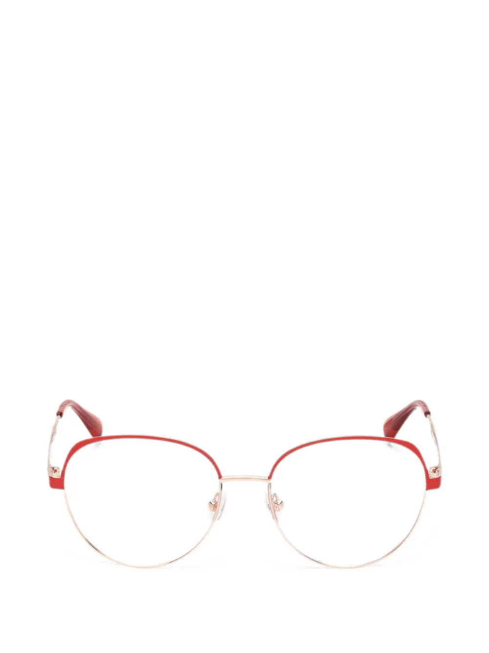 Max & Co Round-frame Glasses In Red