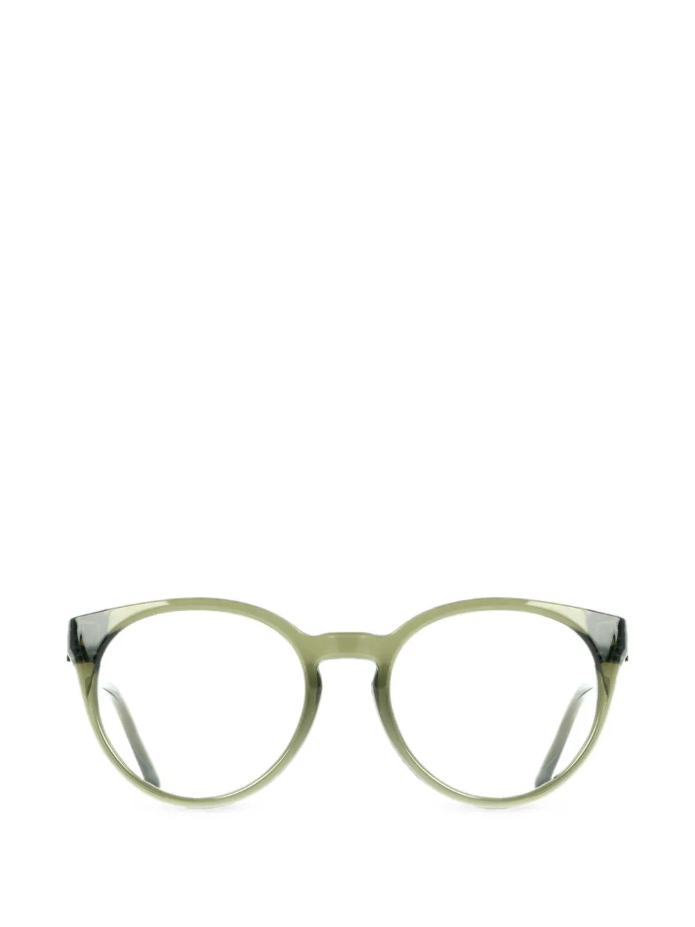 Ferragamo Eyewear Gancini round-frame glasses - Verde