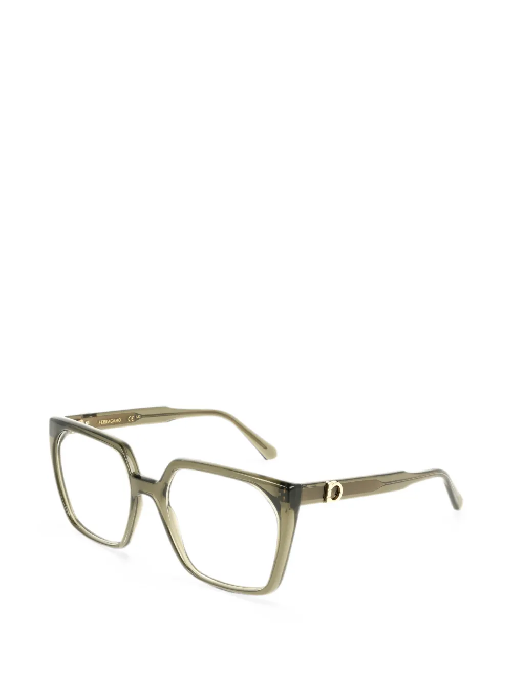 Ferragamo Eyewear Bril met geometrisch montuur Groen