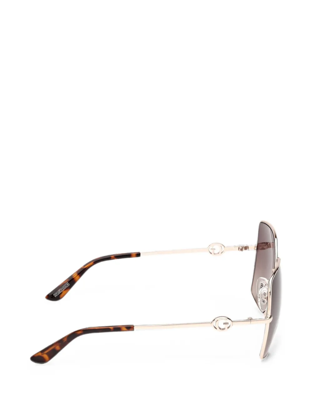 GUESS EYEWEAR Zonnebril met geometrisch montuur Goud