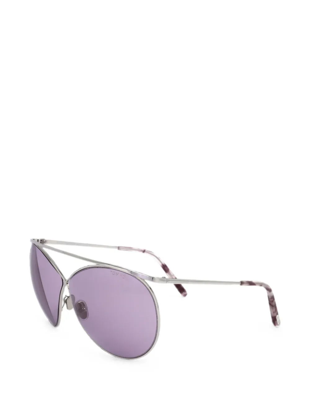TOM FORD Eyewear Zonnebril met gekruist piloten montuur Zilver