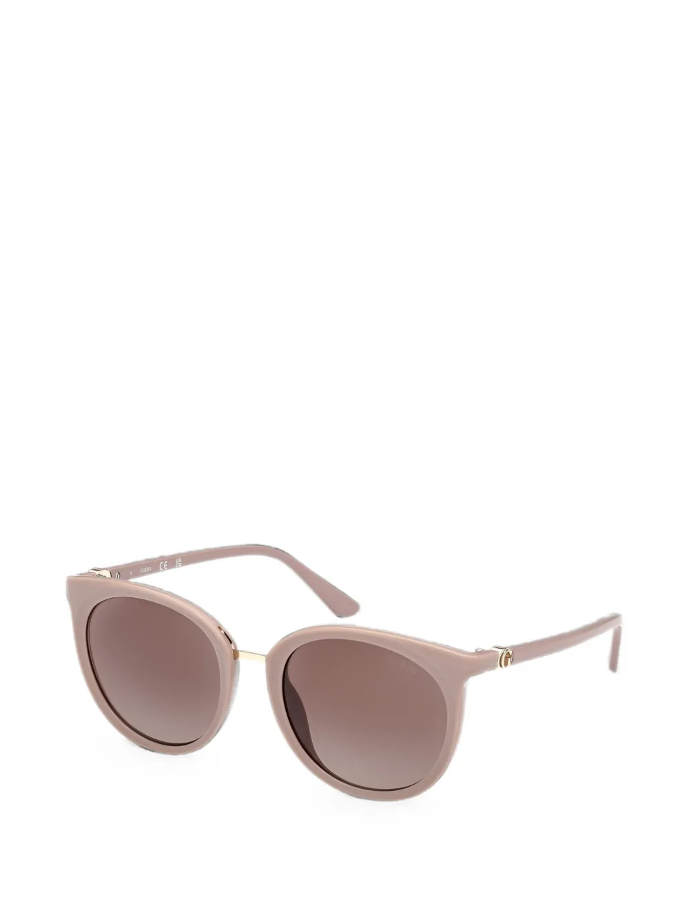 GUESS EYEWEAR Zonnebril met rond montuur Beige