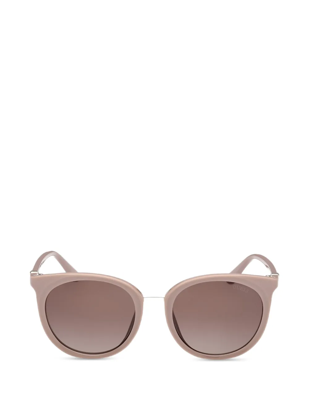 GUESS EYEWEAR Occhiali da sole tondi con placca logo - Toni neutri