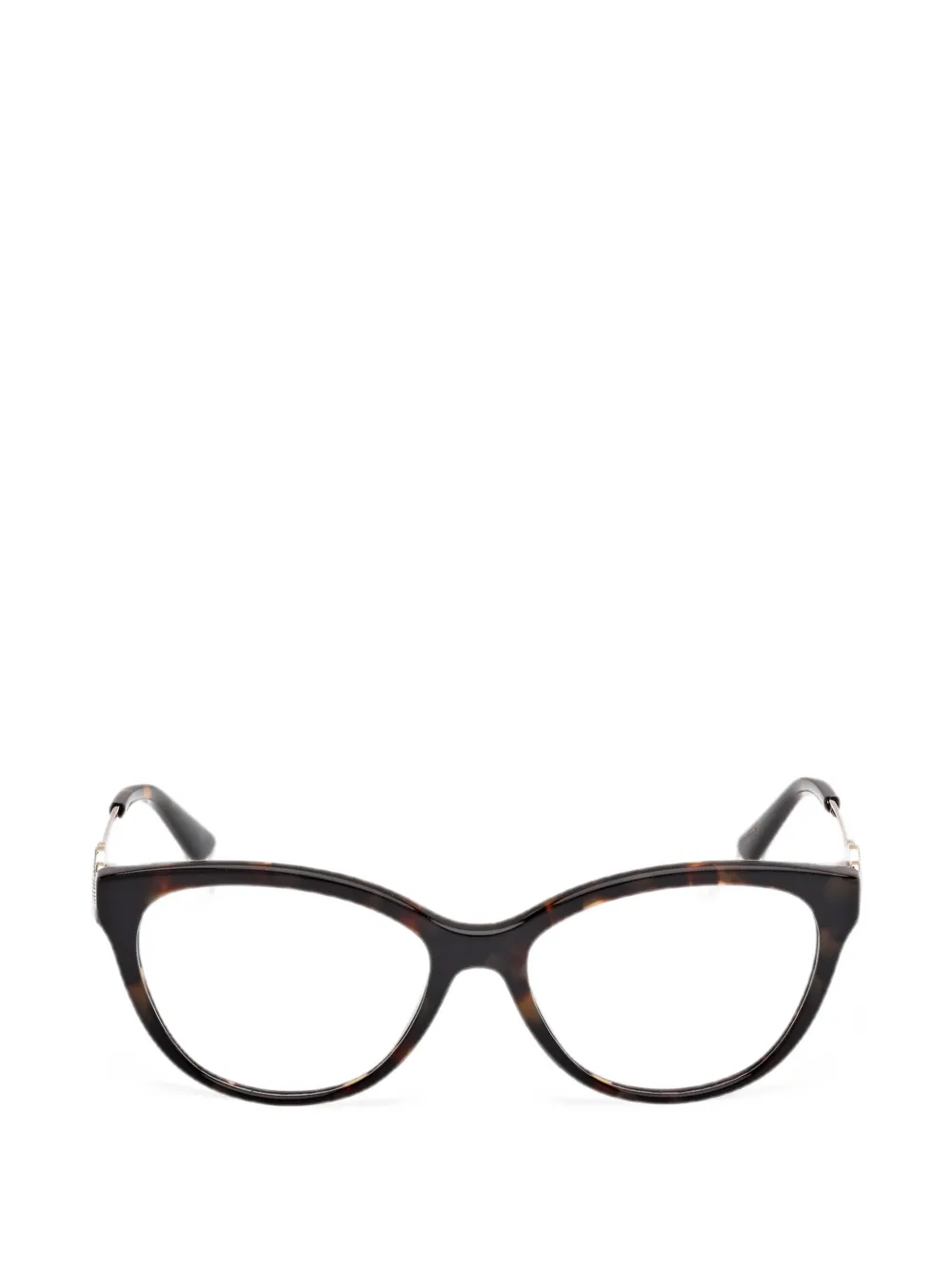 GUESS EYEWEAR Occhiali cat-eye con effetto tartarugato - Marrone