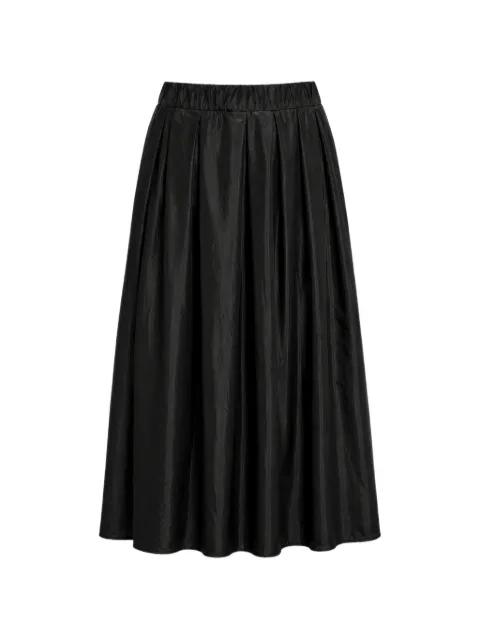 Roberto Collina pleated satin-finish midi skirt