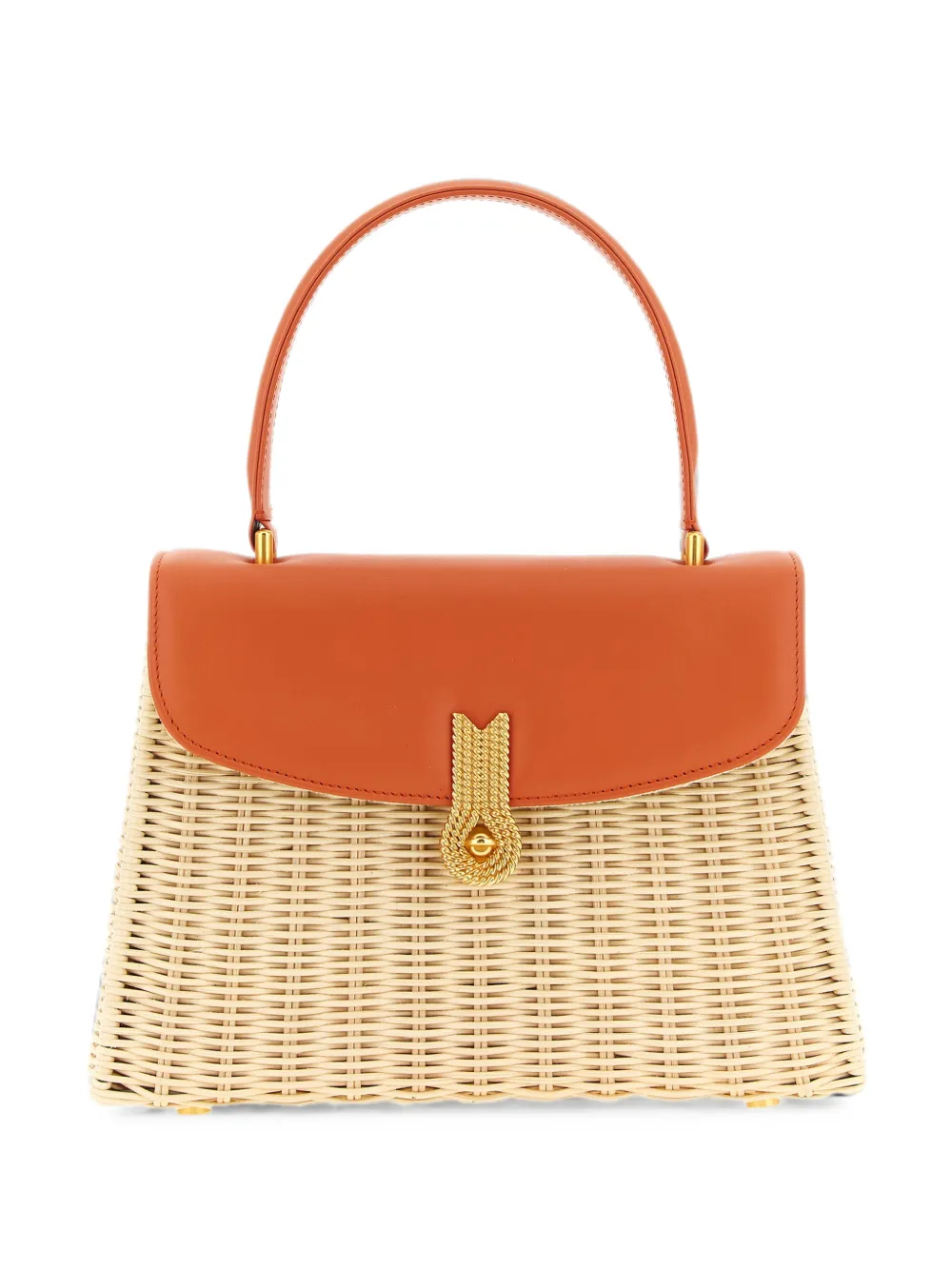 Amato Daniele Queen Rattan Leather-trim Tote Bag In Multi
