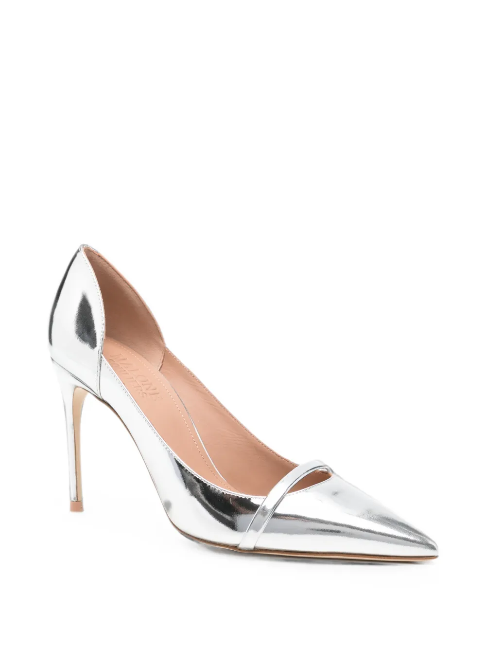 Malone Souliers Crawford metallic leather pumps Zilver