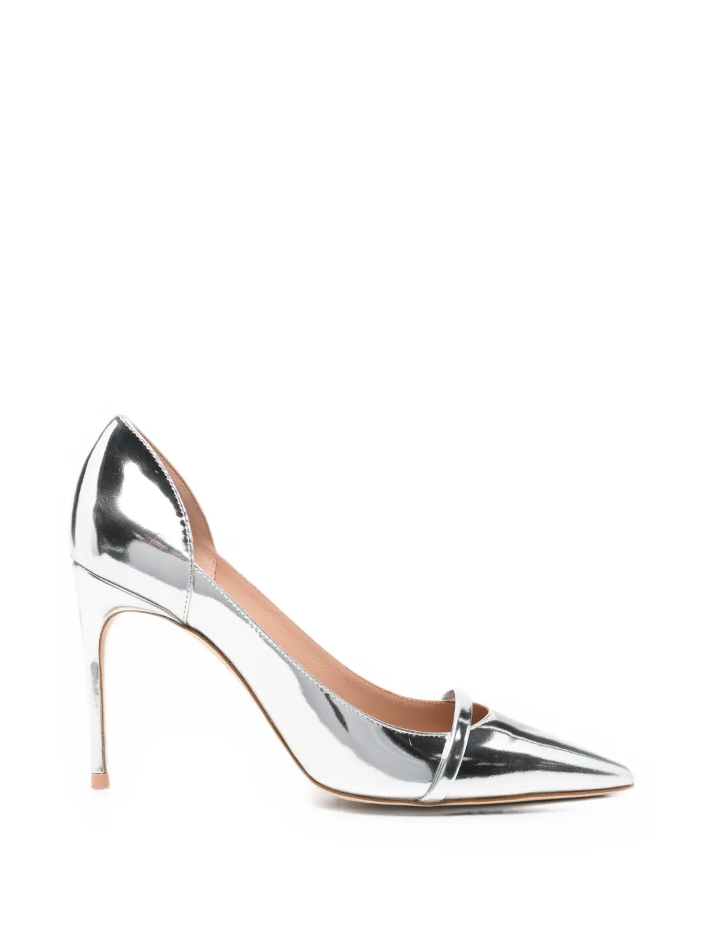 Malone Souliers Crawford metallic leather pumps Zilver