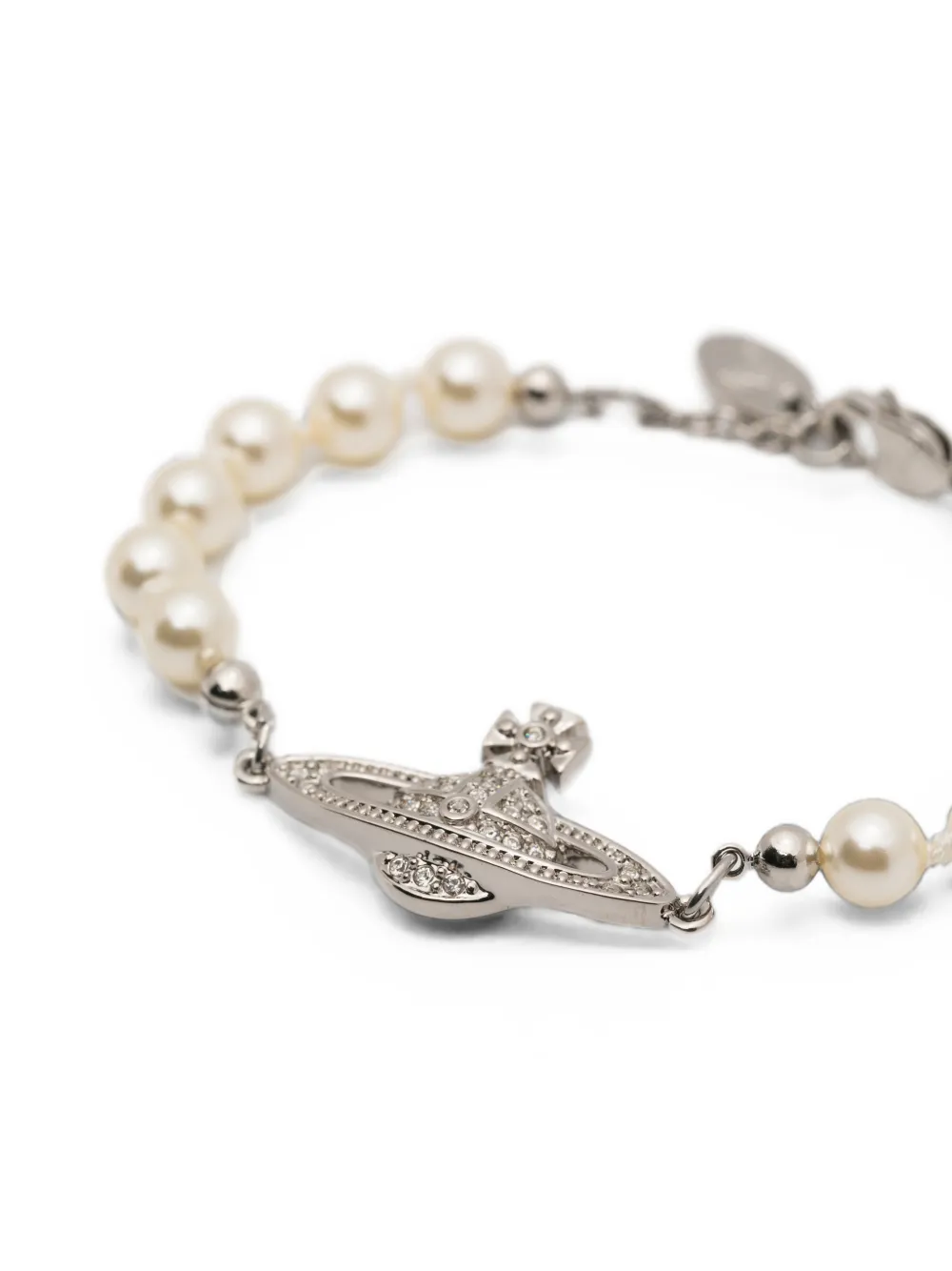 Vivienne Westwood Mini Bas Relief Crystal faux-pearl Bracelet
