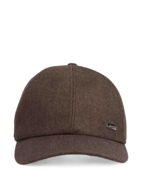 Herno logo-plaque flannel cap