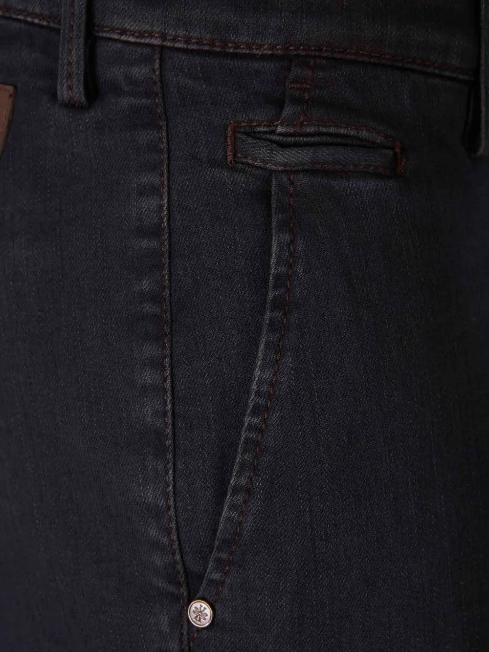 Jacob Cohën Chino met logopatch Blauw