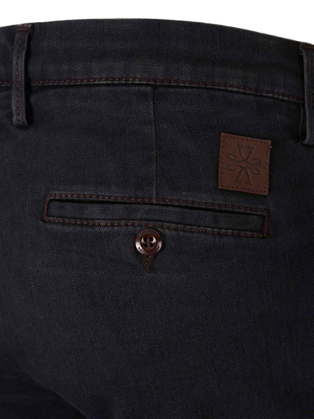 Jacob Cohën Chino met logopatch Blauw