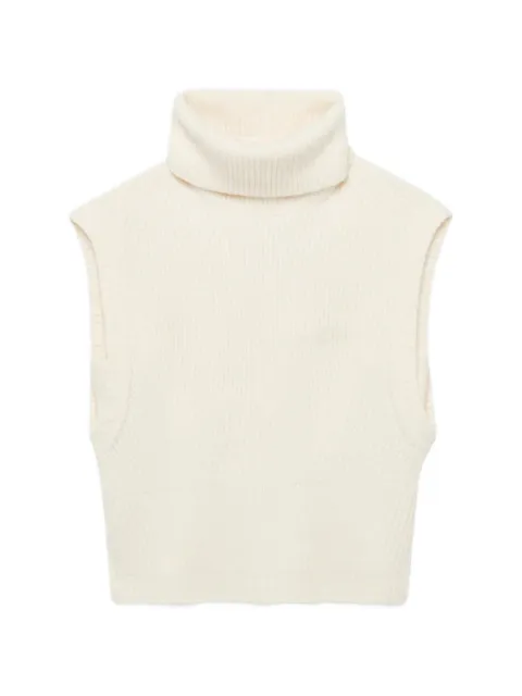 SIMKHAI  jersey Maple de canalé con cuello vuelto