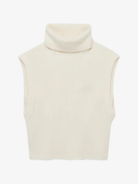 SIMKHAI  jersey Maple de canalé con cuello vuelto