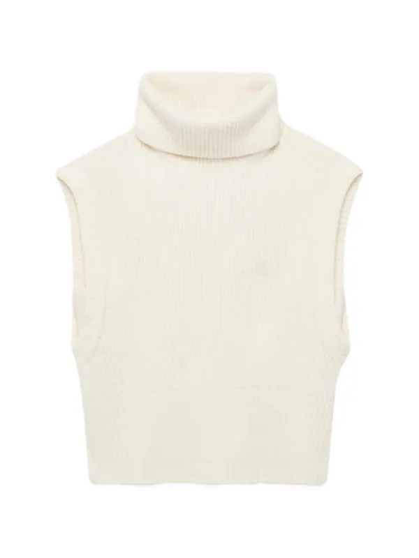 Simkhai Maple Ribbed Roll-neck Jumper in White