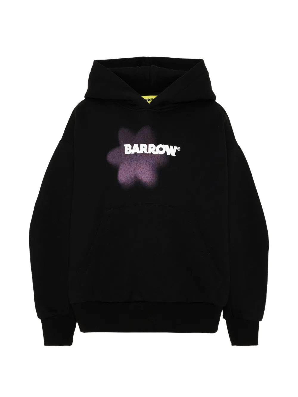 Barrow kids graphic-print cotton hoodie - Nero