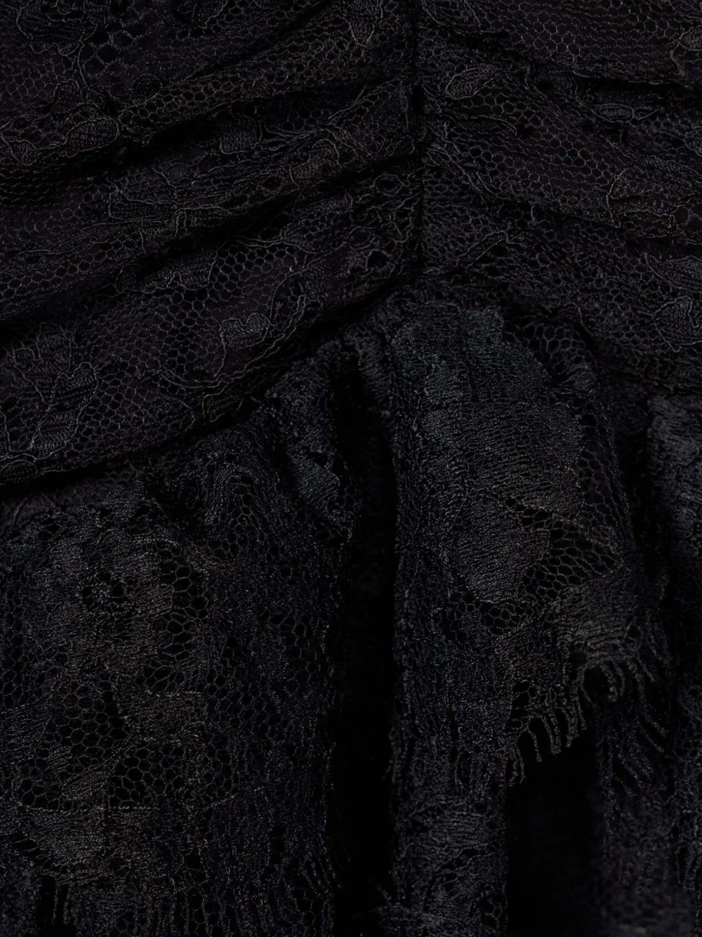 Alessandra Rich Chantilly lace halterneck maxi dress Zwart