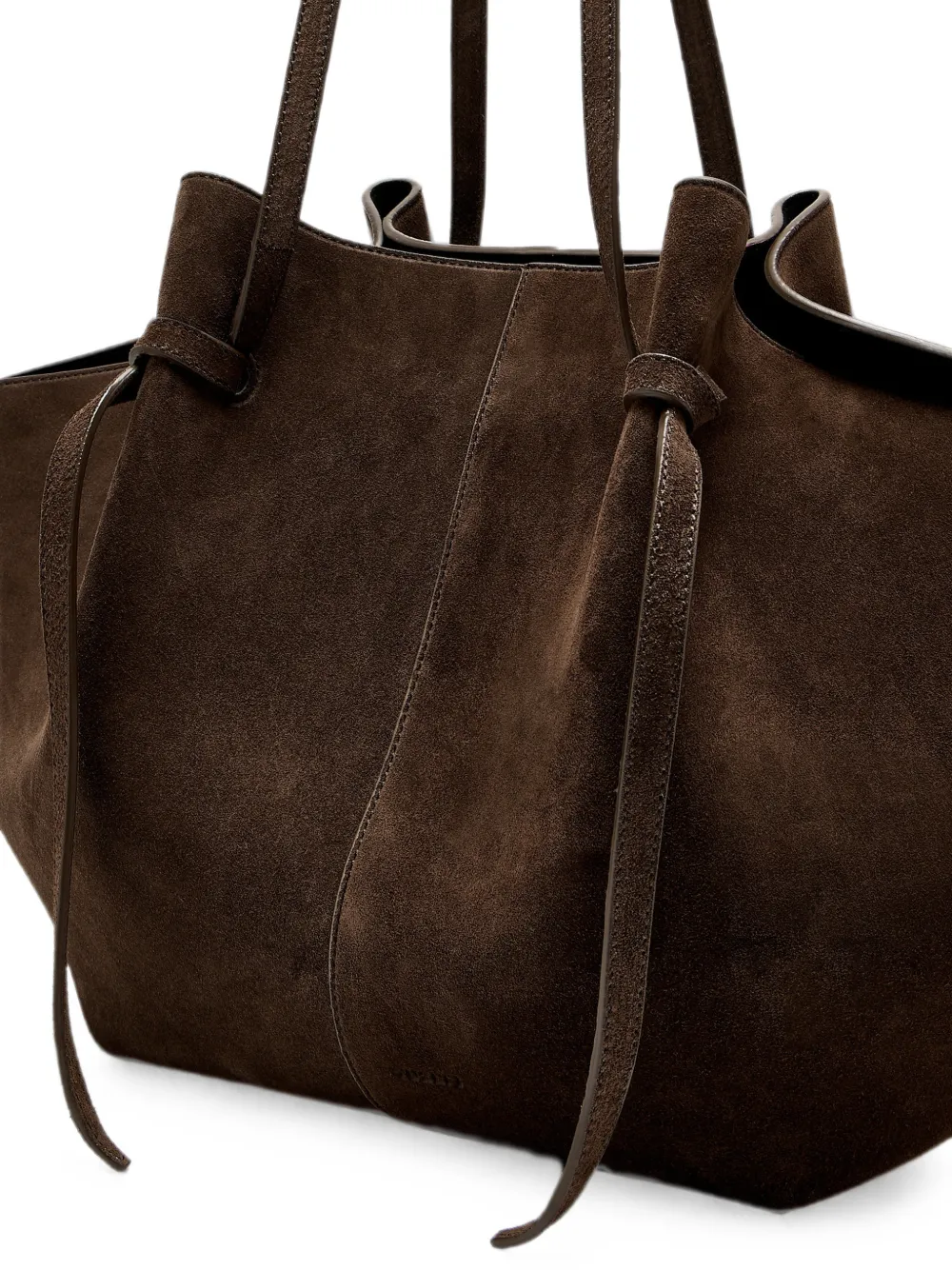 Yuzefi Mochi shopper met strikdetail Bruin