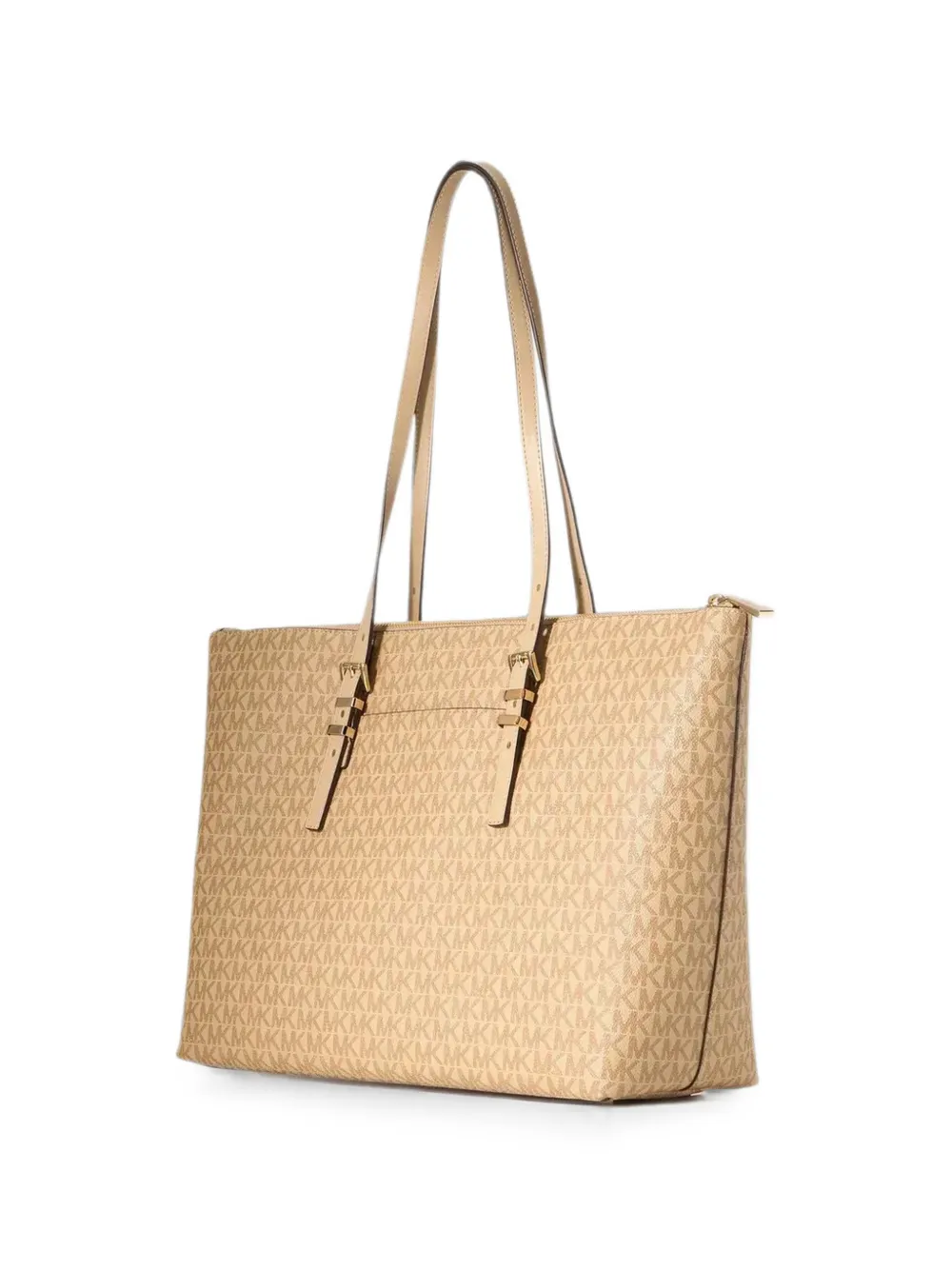 Michael Kors Gestreepte shopper met monogramprint Beige