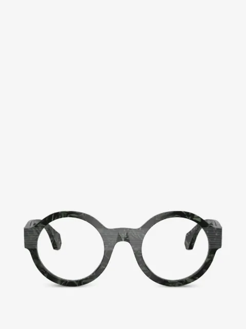 Alain Mikli round-frame marbled glasses