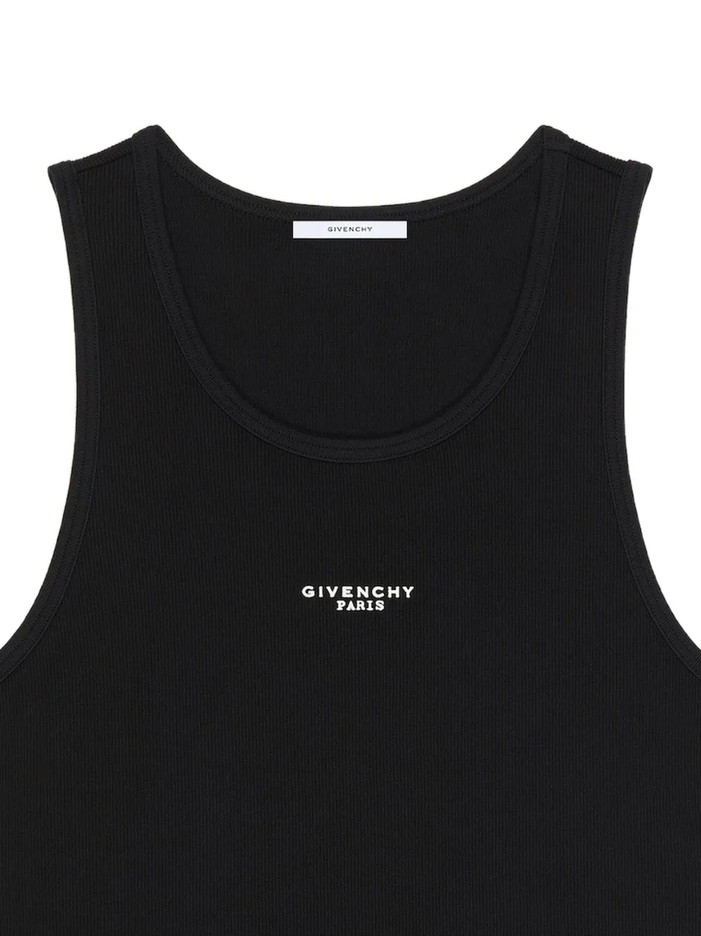 Givenchy logo-print ribbed tank top Zwart