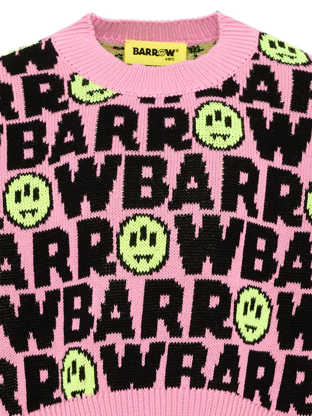 Barrow kids logo-print sweater Roze