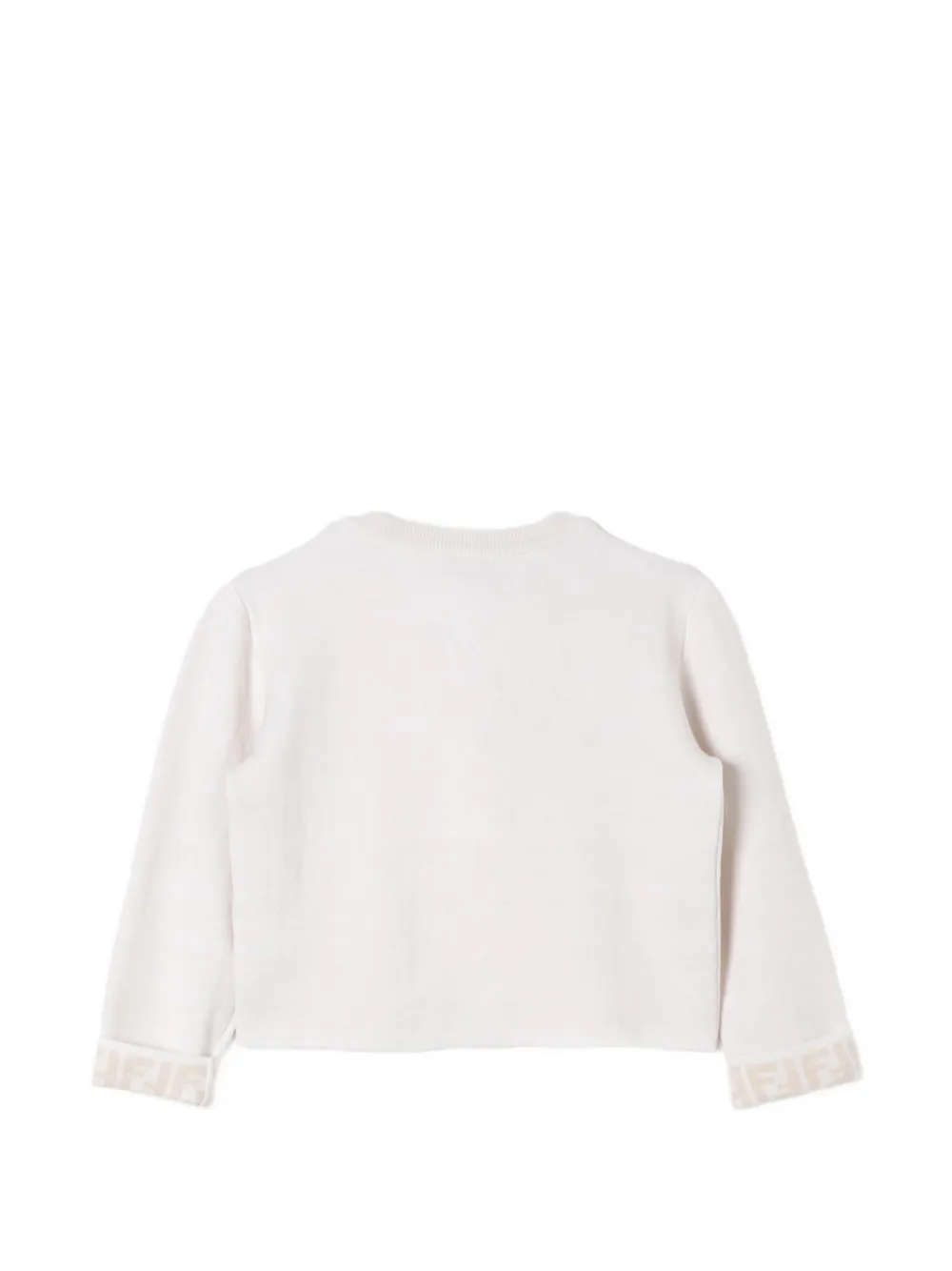 Fendi Kids Vest met FF-patroon en lange mouwen Wit
