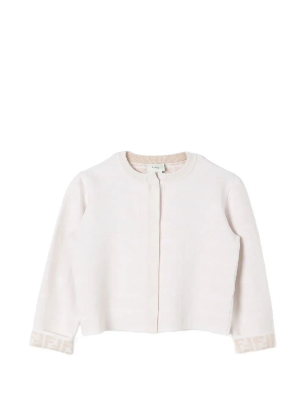 Fendi Kids Cardigan con motivo FF - Bianco