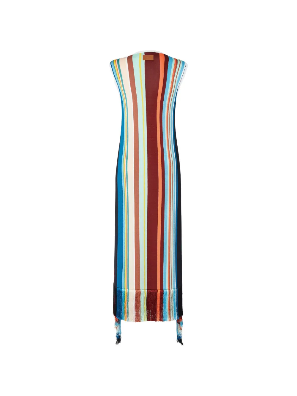 FENDI Gestreepte jurk van viscose-garen Blauw
