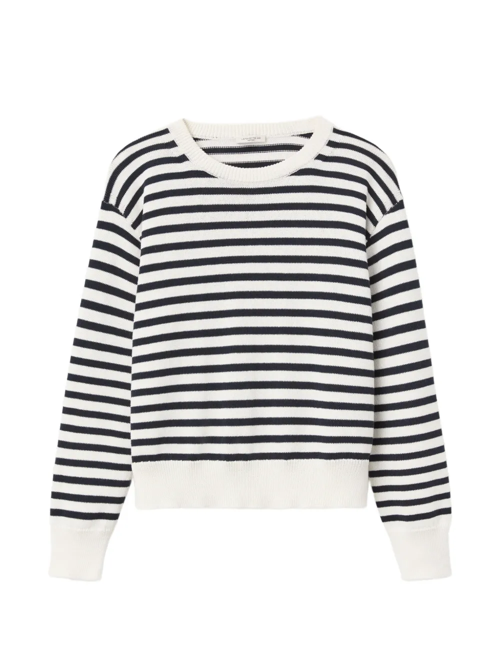 Lafayette 148 striped crew-neck sweater - Bianco