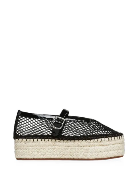 Alaïa fishnet patent-leather espadrilles