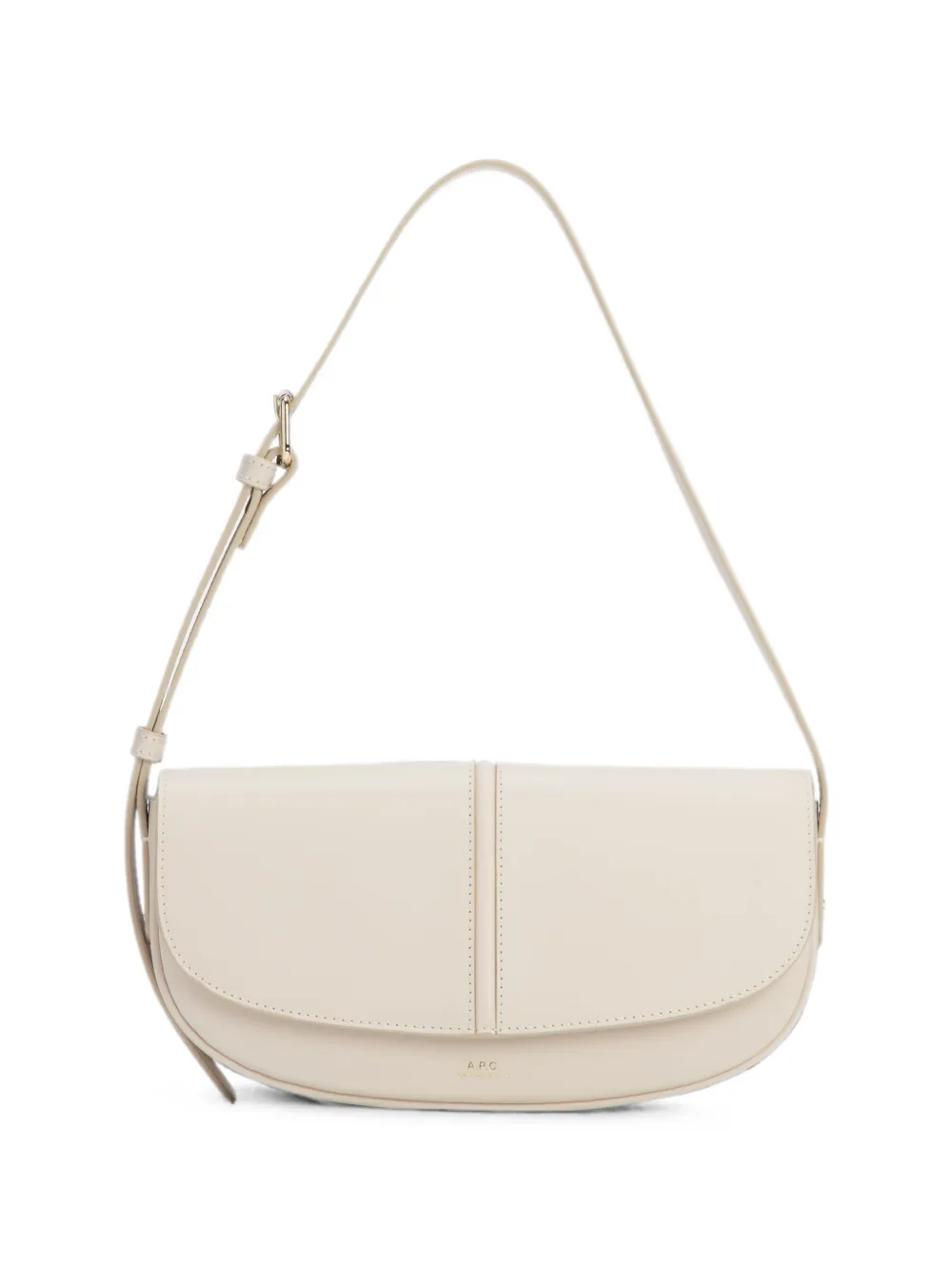 A.P.C. panelled leather shoulder bag - Nude