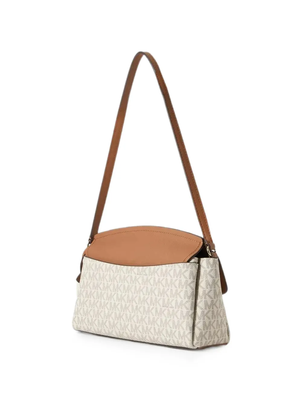 Michael Kors Schoudertas met monogram-print Beige