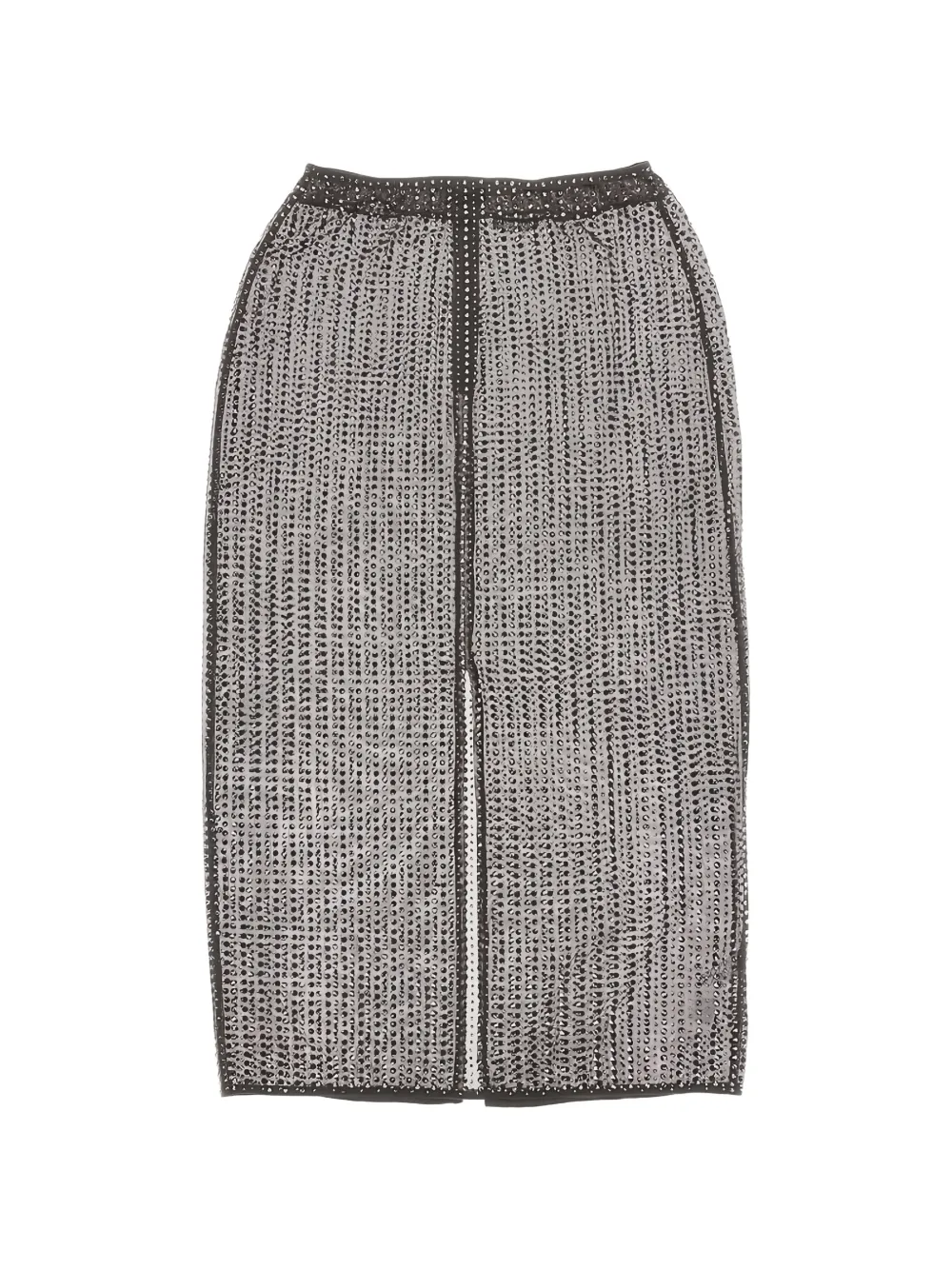VENUJA crystal-embellished mesh midi skirt - Nero