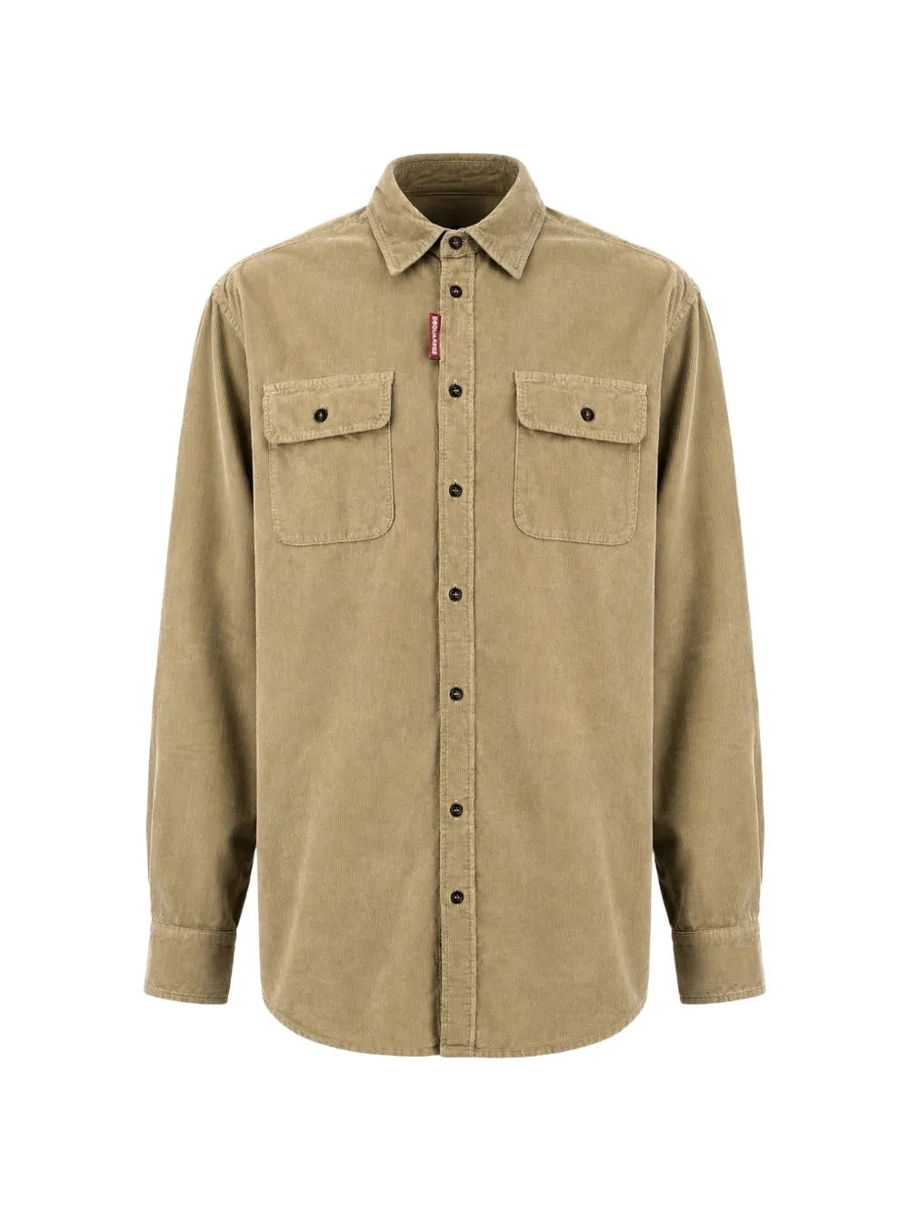 DSQUARED2 corduroy chest-pocket shirt - Neutrals