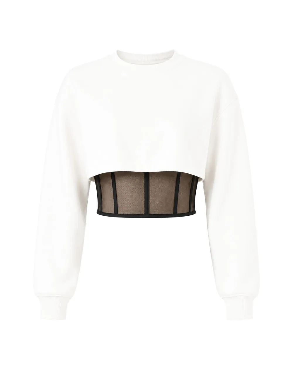 Alexander McQueen corset-style open-back sweater - White