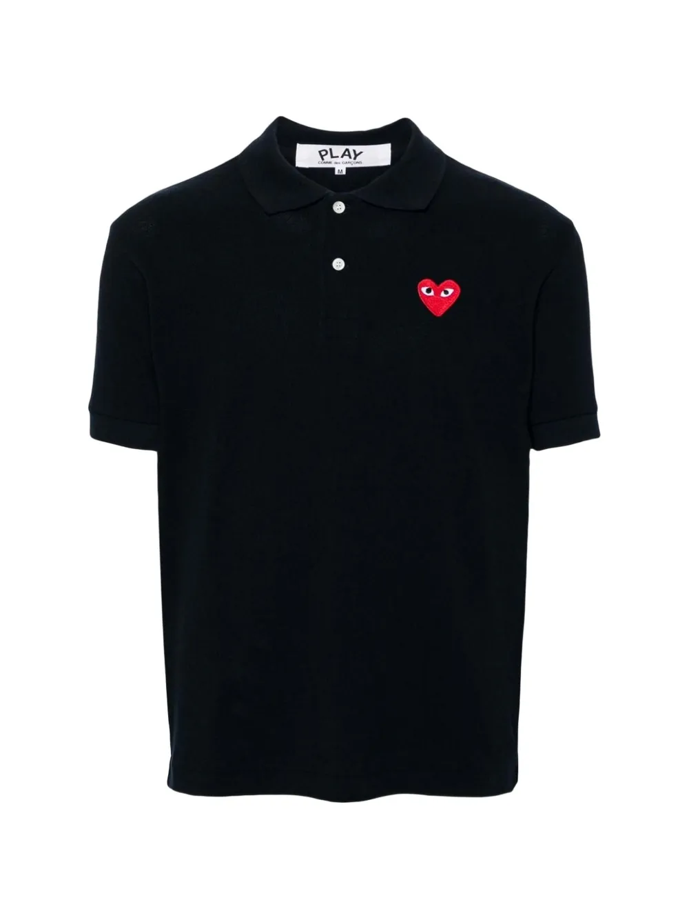 Comme Des Garçons heart-patch polo shirt - Nero