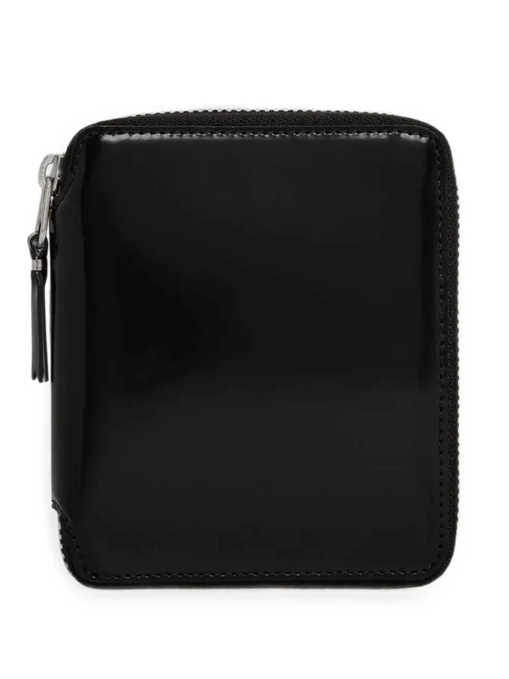 Comme Des Garçons Wallet patent-finish zip-around wallet - Nero