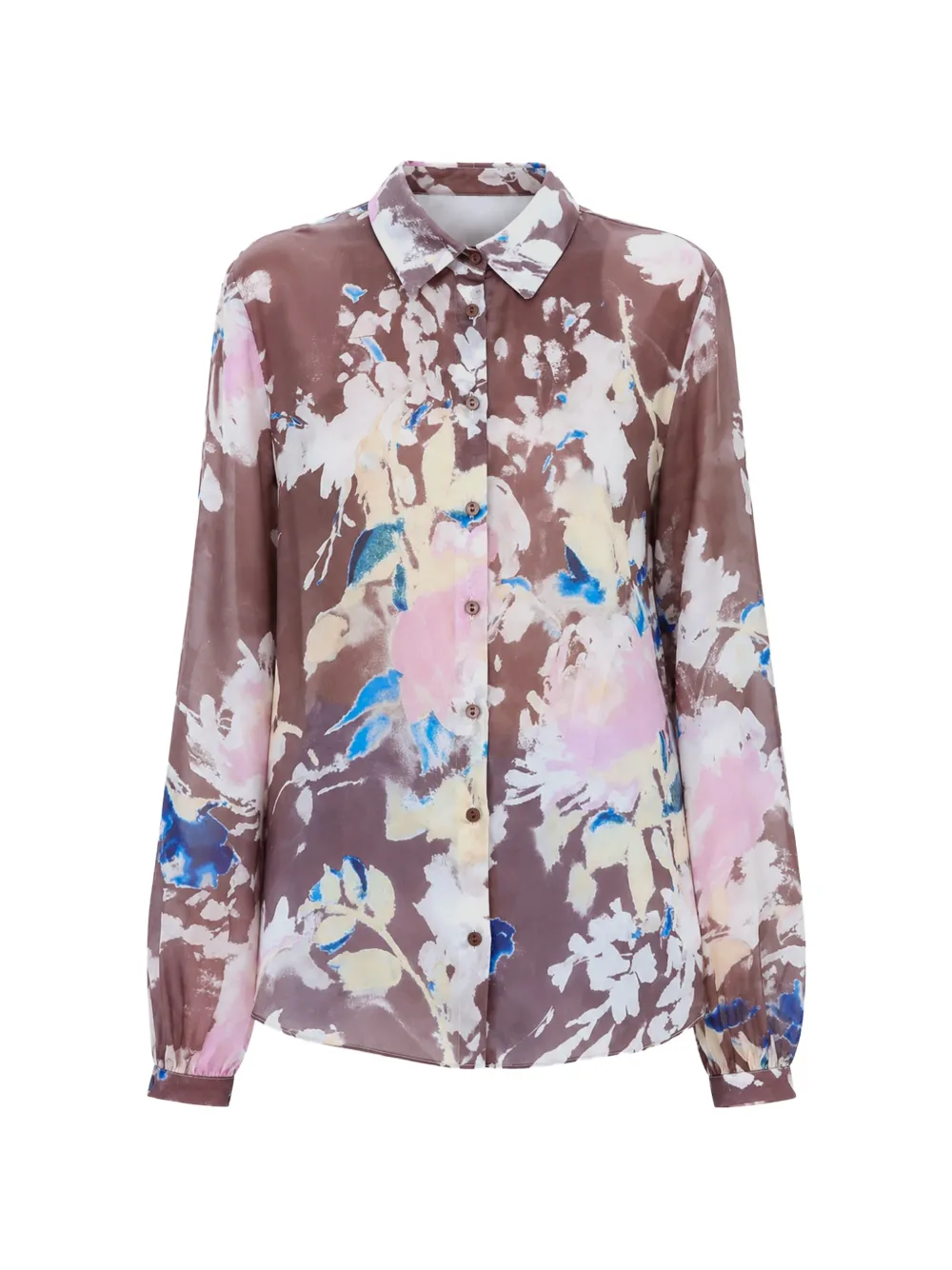 Hanita floral-print button-up shirt