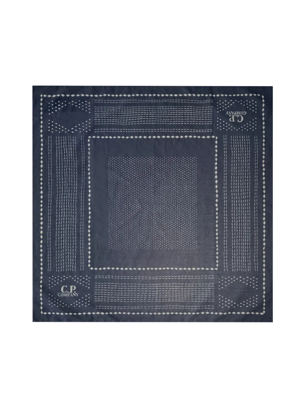 C.P. Company Bandana in mussola con logo - Blu