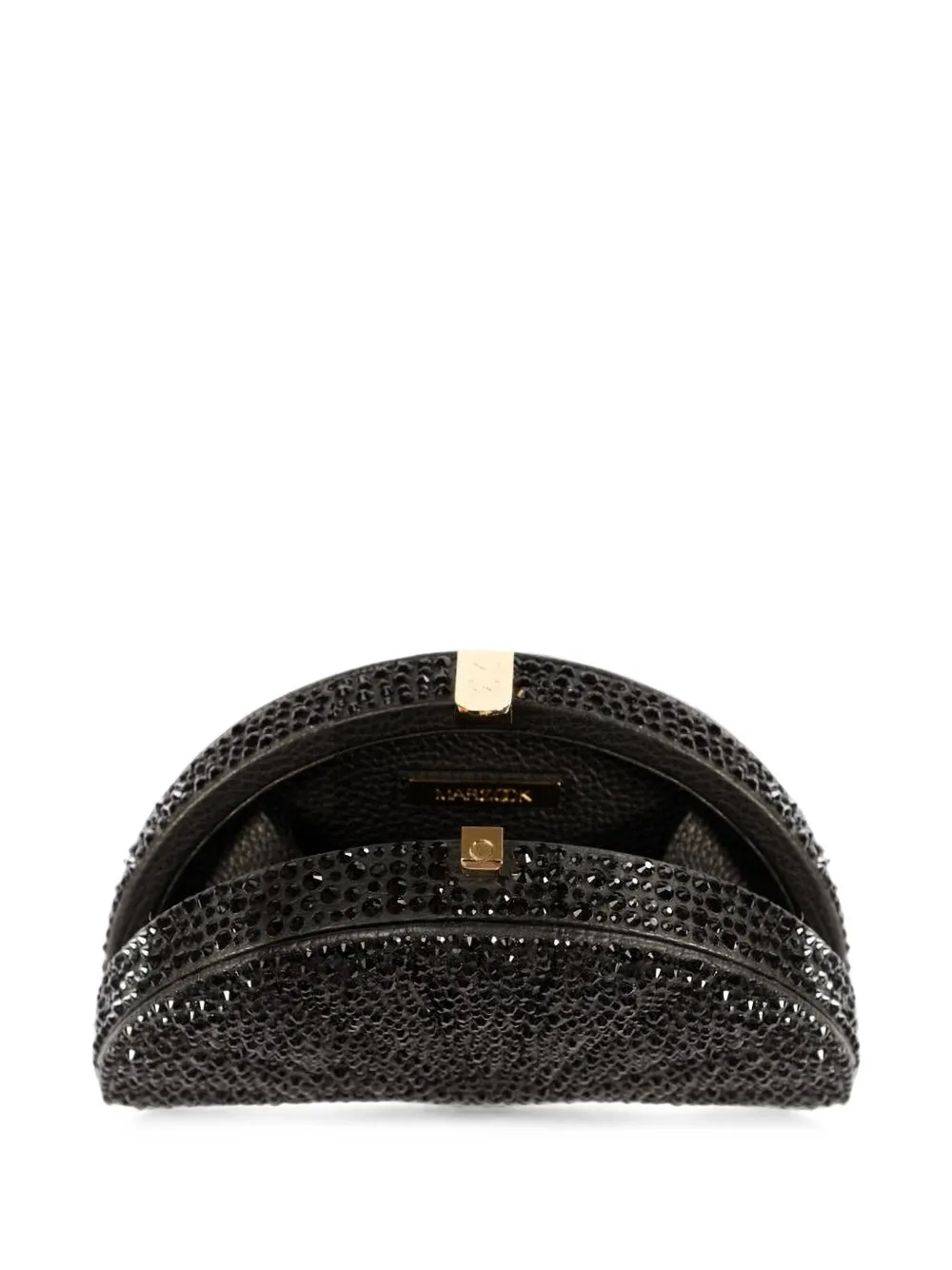 Marzook crystal-embellished half-moon clutch bag - Schwarz