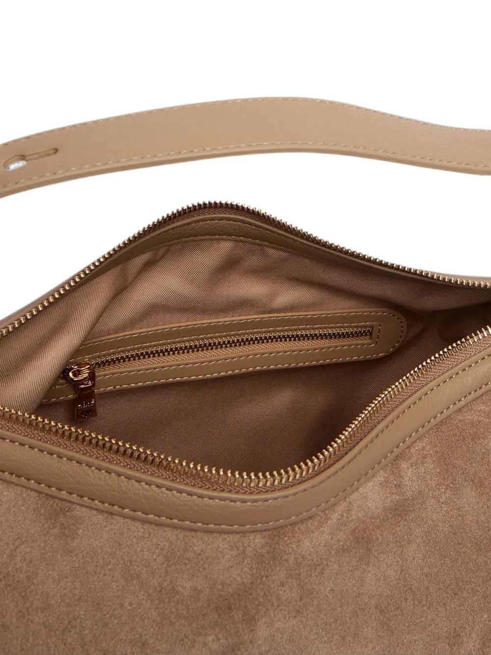 Love Moschino logo-plaque shoulder bag Beige