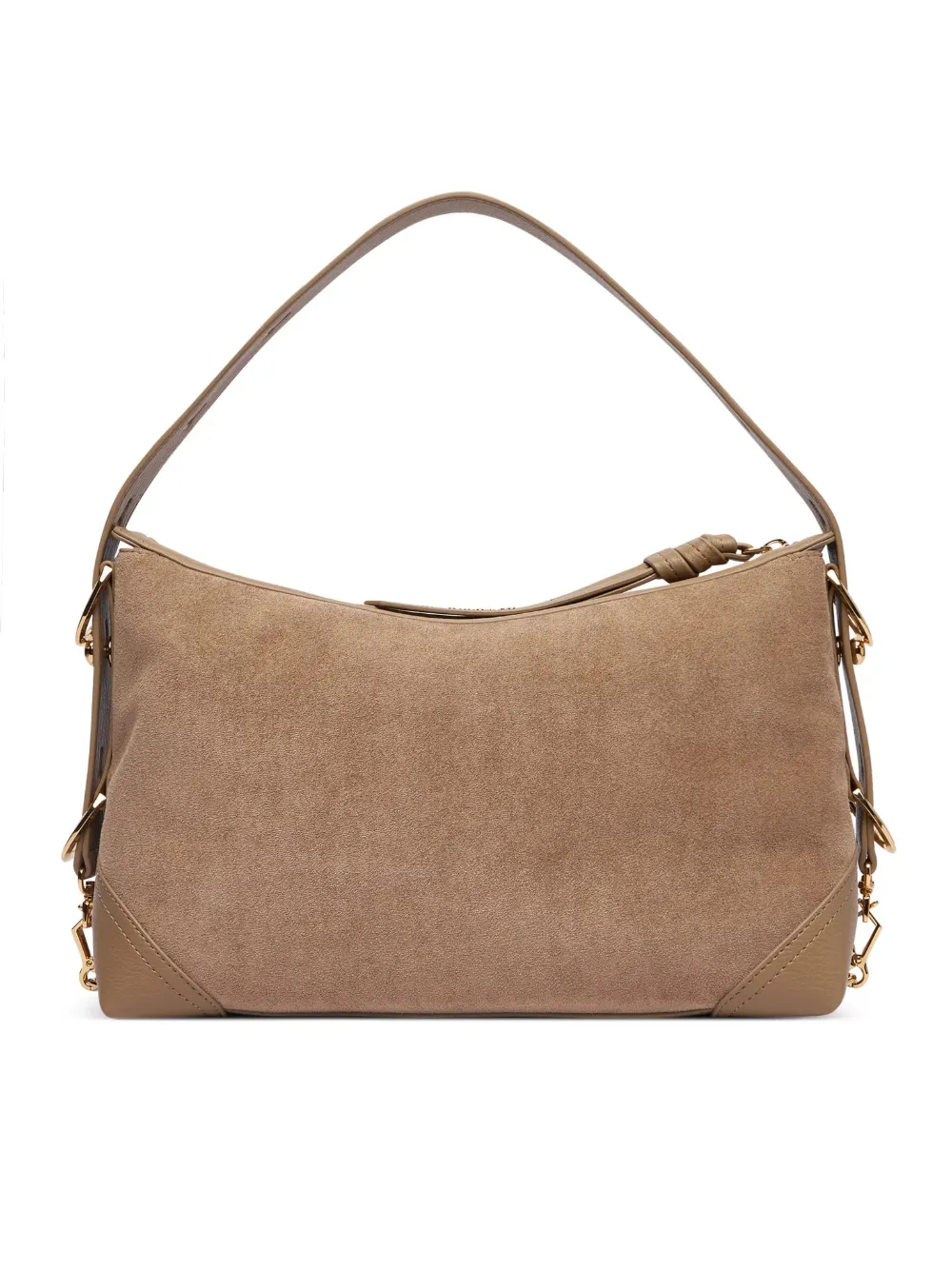 Love Moschino logo-plaque shoulder bag Beige