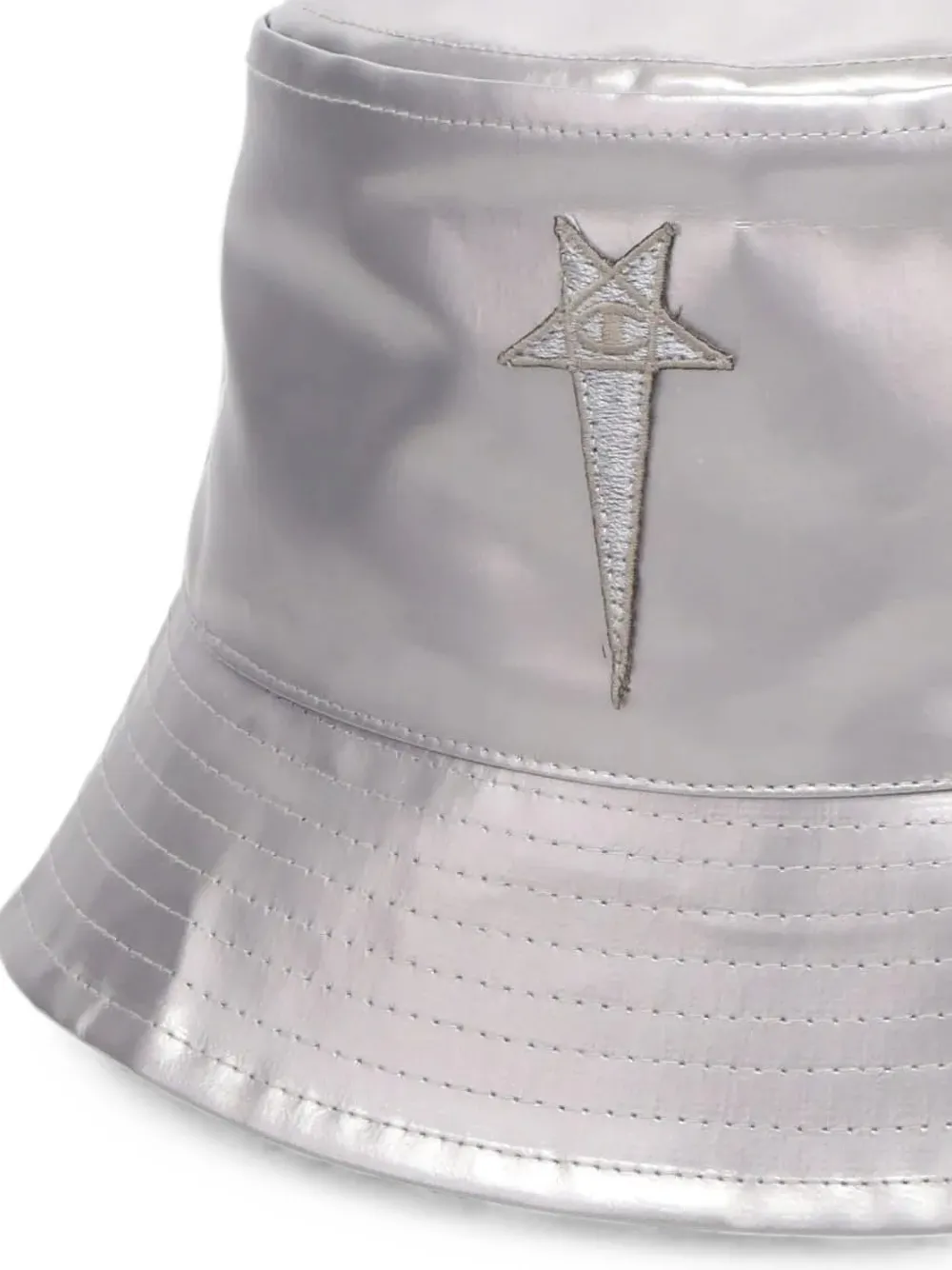 Rick Owens x Champion Gilligan star-patch Bucket Hat | Silver