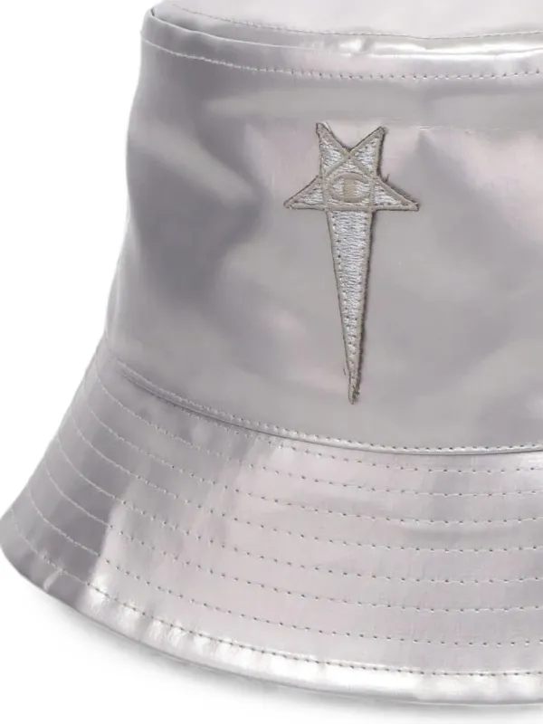 Rick Owens x Champion Gilligan star-patch Bucket Hat | Silver