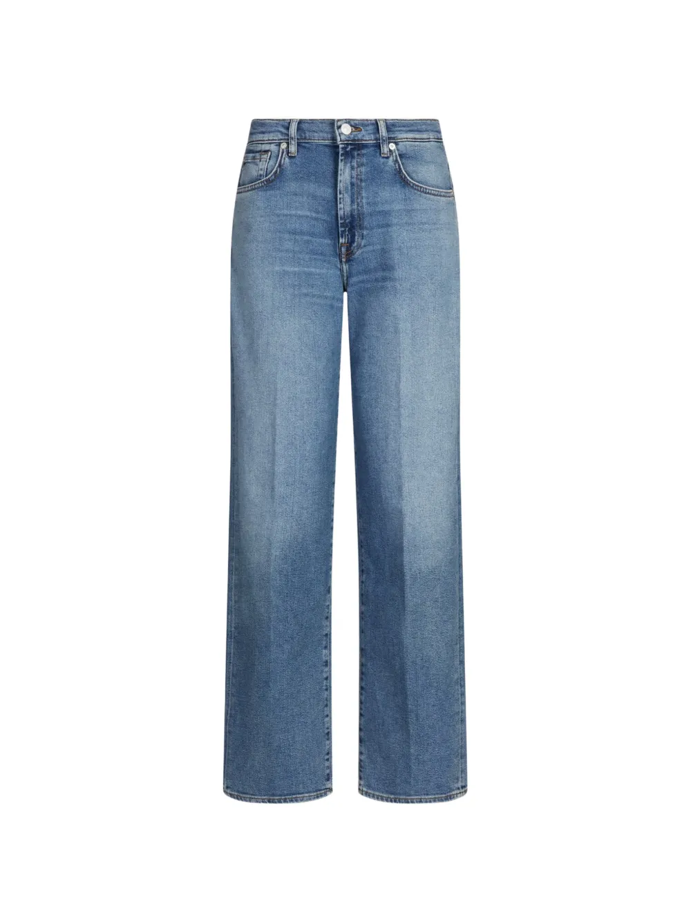 7 For All Mankind Stovepipe straight-leg jeans Blauw