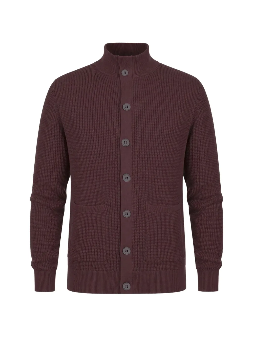 Ballantyne rice-grain-stitch button-up cardigan - Brown