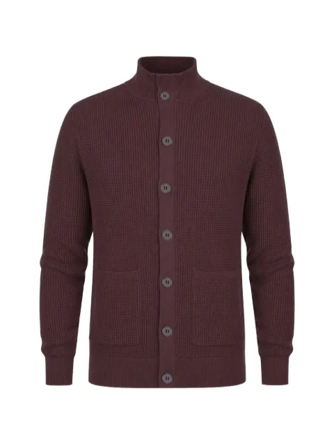Ballantyne rice-grain-stitch button-up cardigan