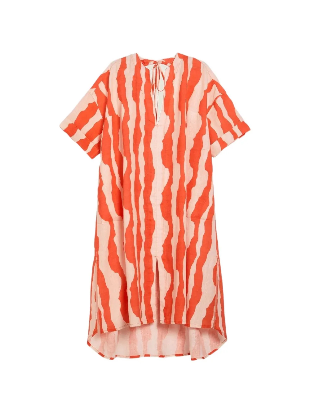 OAS Company abstract-pattern tie-back dress