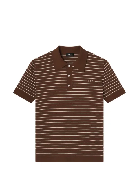 A.P.C. striped short-sleeve polo shirt